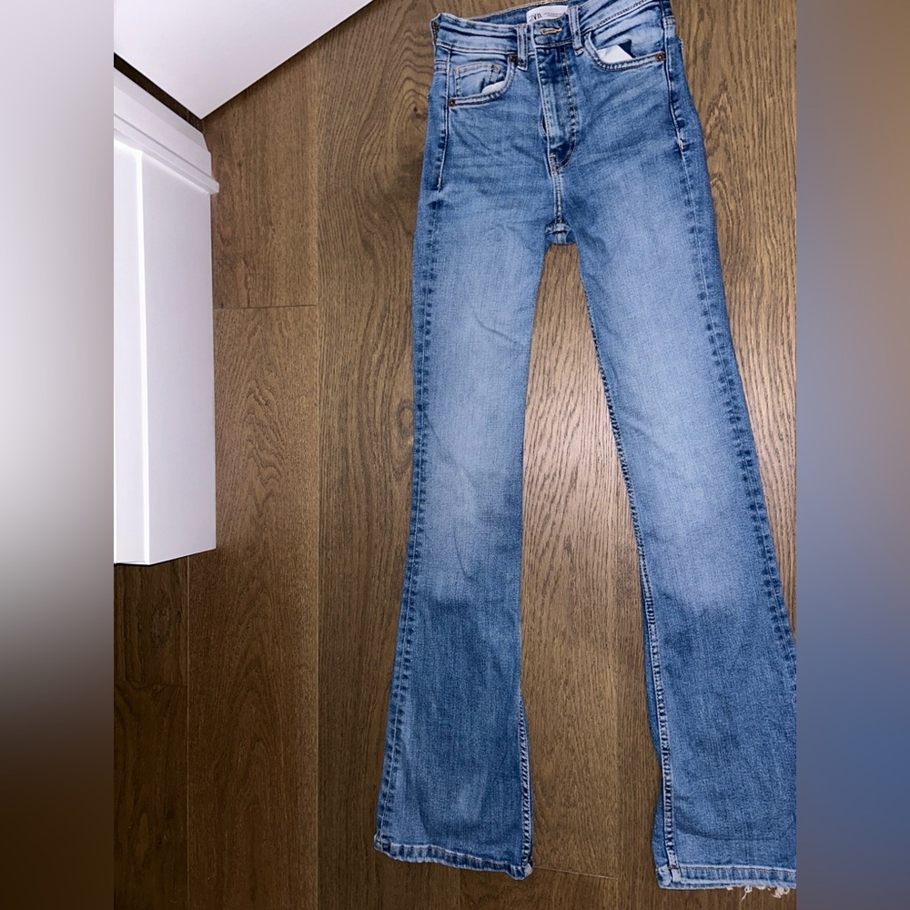 Zara Light Blue Flare Jeans